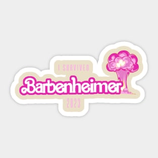 barbie oppenheimer - i survived barbenheimer Sticker